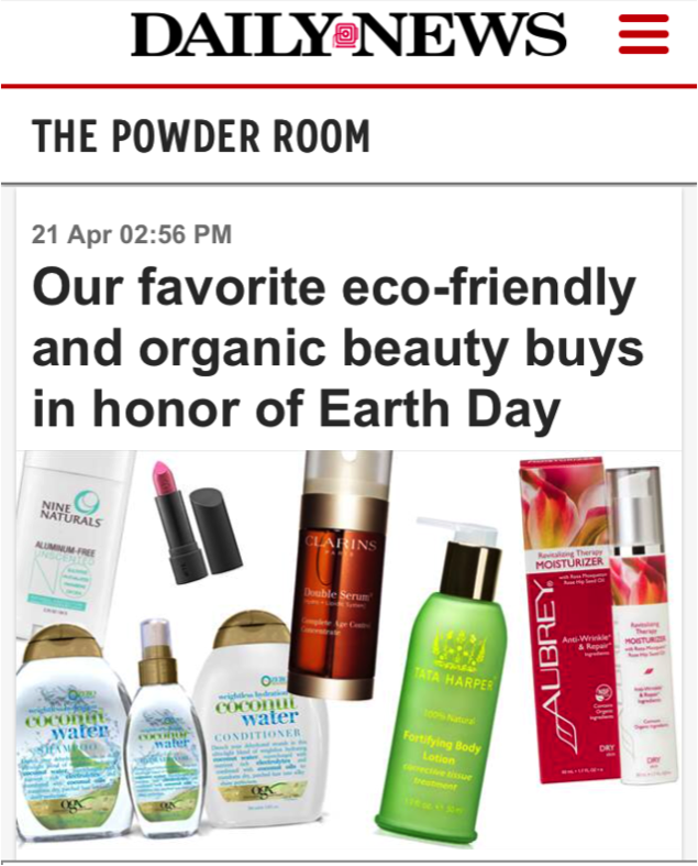 Nine Naturals Top Organic Beauty Pick on Daily Candy