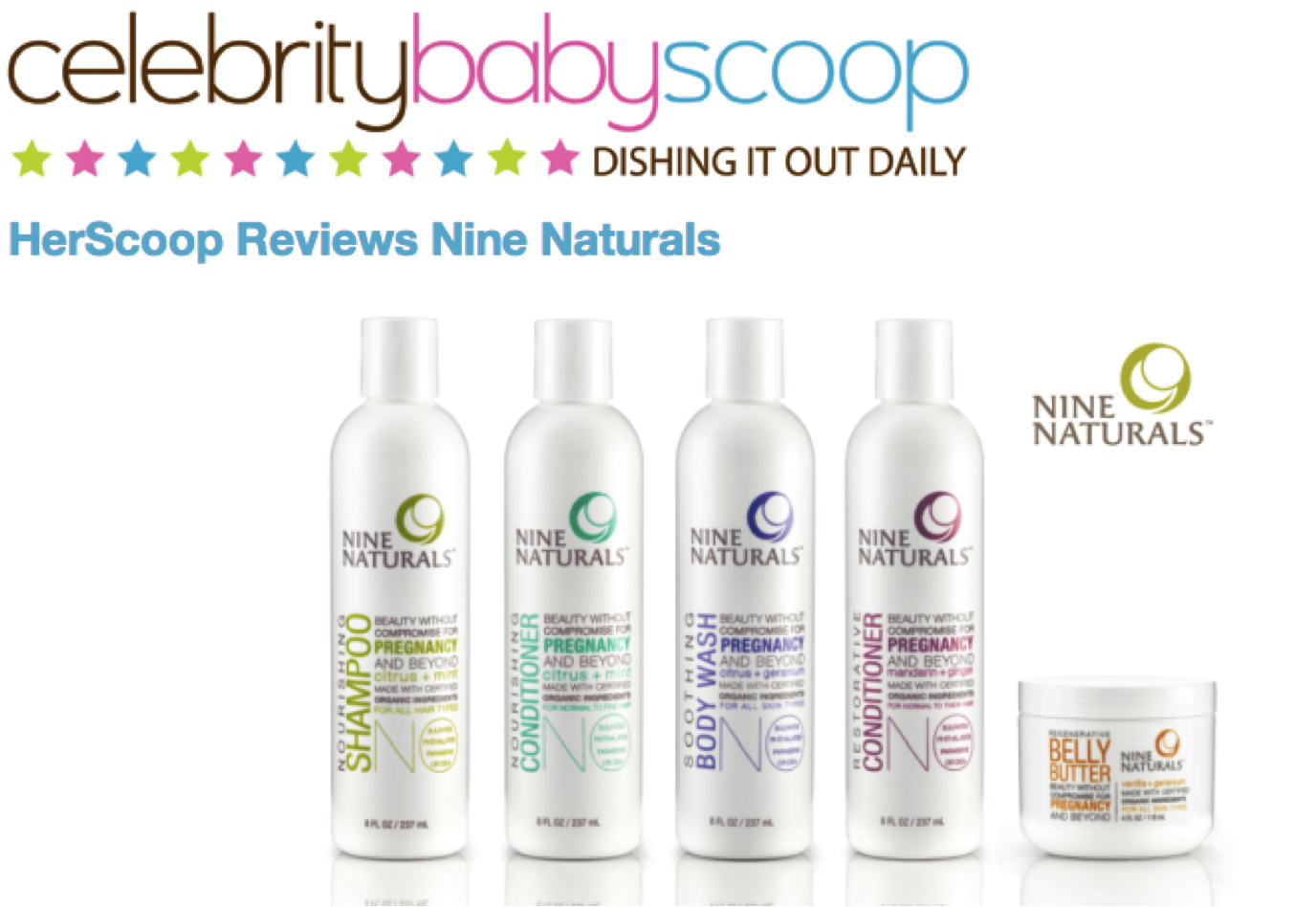 Nine Naturals on Celebrity Baby Scoop