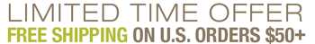 Free Shipping On Orders $50+